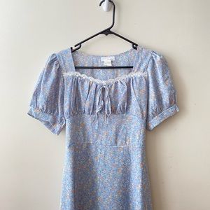 Blue Floral Summer Dress